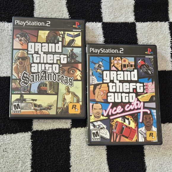 Grand Theft Auto Vice City and Grand Theft Auto San Andreas bundle for PS2 - Picture 1 of 9